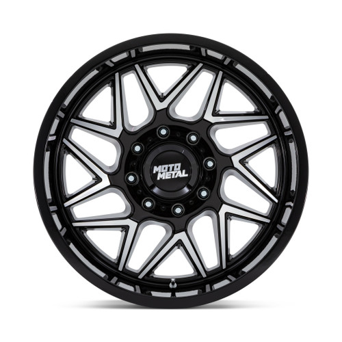 20" Moto Metal MO812 Turbine Gloss Black Machined Face 20x9 Wheel 8x170 01mm Rim