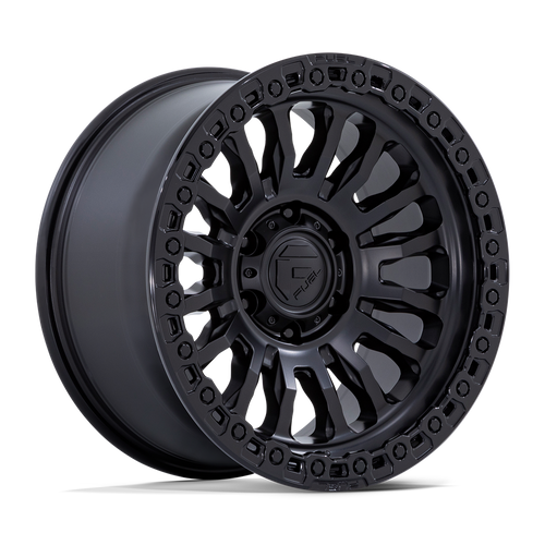 17" Fuel 1PC FC857 Rincon Matte Black Gloss Black Lip 17x9 Wheel 6x5.5 25mm Rim