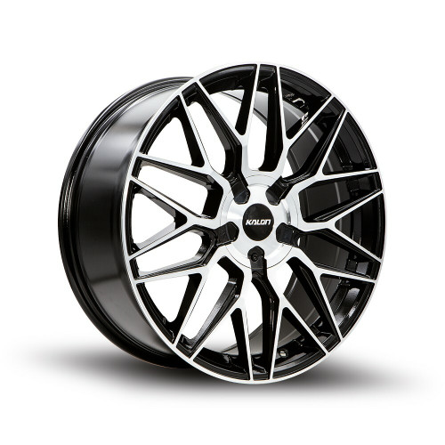 20" Kalon Wheels Blitz 203 Gloss Black Machined Face 20x8.5 5x108 5x115 38mm Rim