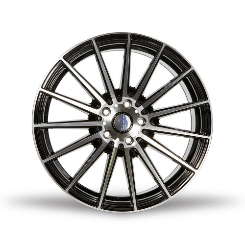 20" Sapphire Luxury Alloys SX03-03 Black Machined Face 20x9 Wheel 5x112 35mm Rim