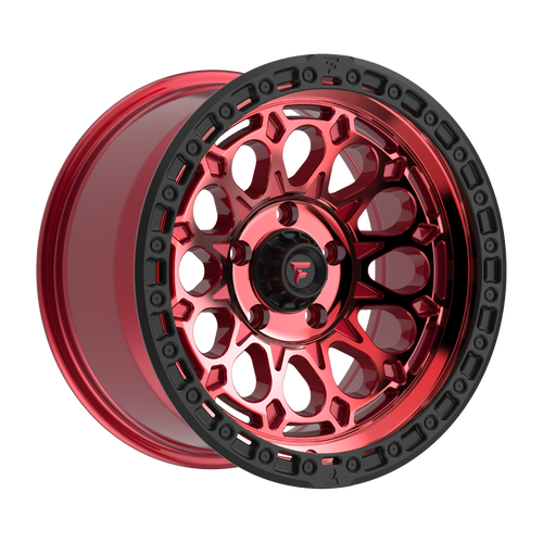 18" Fittipaldi Offroad FT101RTB Red Machined Black Lip 18x9 Wheel 5x5 0mm Rim