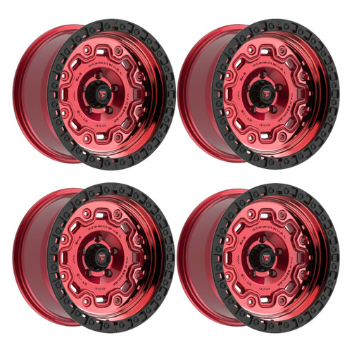 Set 4 18" Fittipaldi Offroad FT100RTB Red Machined Black Lip 18x9 6x5.5 18mm