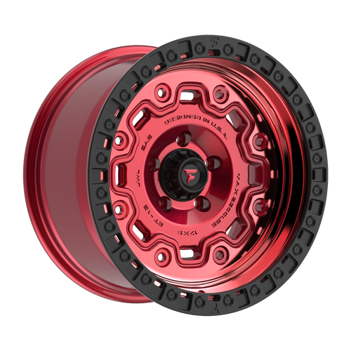 18" Fittipaldi Offroad FT100RTB Red Machined Black Lip 18x9 Wheel 6x135 18mm Rim