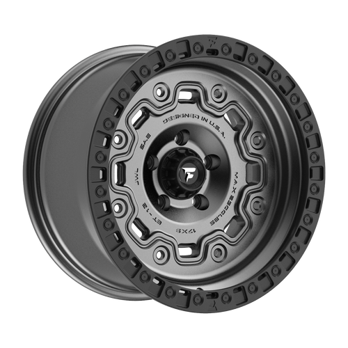 18" Fittipaldi Offroad FT100AB Anthracite Satin Black Lip 18x9 Wheel 5x5.5 18mm