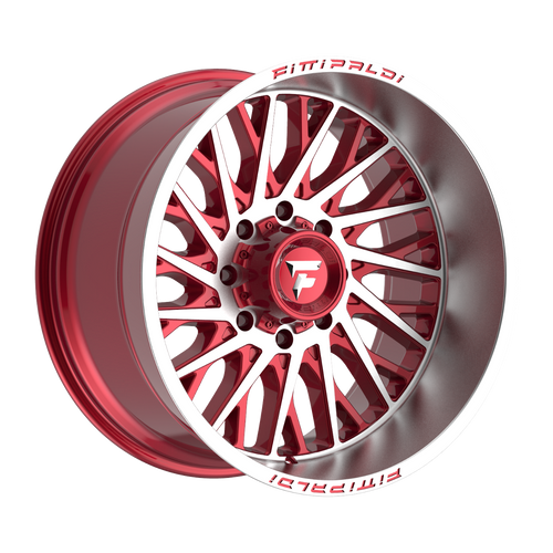 22" Fittipaldi Offroad FA08MR Red Machined Face Lip 22x12 Wheel 5x5 5x5.5 -44mm