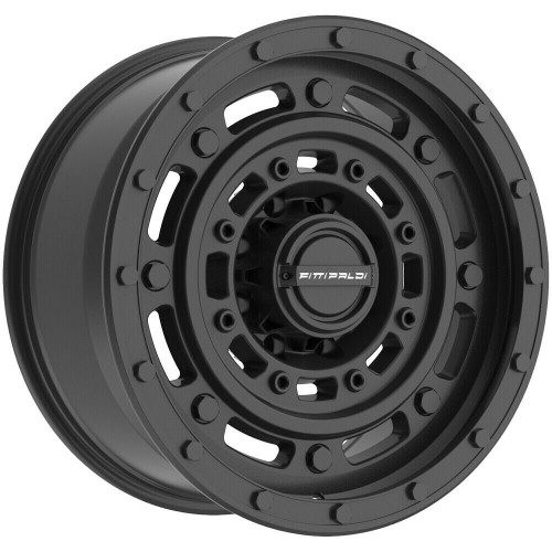 Set 4 17" Fittipaldi Offroad FT107SB Satin Black 17x9 Wheels 8x6.5 -12mm Rims