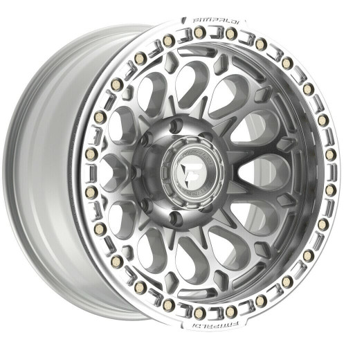 Set 4 20" Fittipaldi Offroad FB153M Gloss Silver Machined & Ring 20x10 8x6.5 -38mm