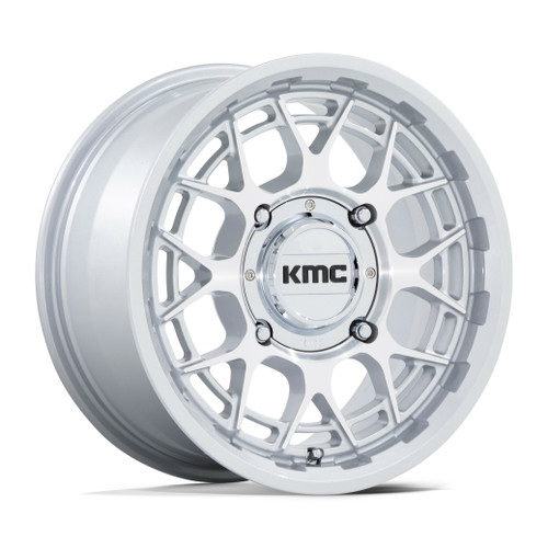 15" KMC Powersports KS139 Technic UTV Gloss Silver Machined 15x7 4x137 38mm Rim