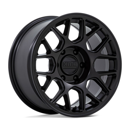 Set 4 17" KMC KM730 Hatchet Matte Black 17x8.5 Wheels 6x5.5 25mm For Nissan Rims