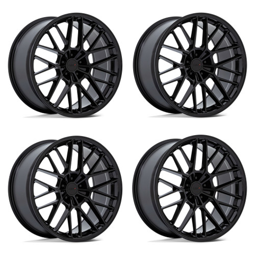 Set 4 19" TSW TW001 Daytona Gloss Black 19x9.5 Wheels 5x112 40mm Flow Formed Rim