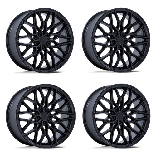 Set 4 20" Niche 1PC NC277 Calabria 5 Matte Black 20x10.5 Wheels 5x4.5 40mm Rims