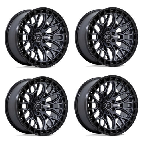 Set 4 20" Fuel FC869 Sigma Matte Gunmetal Matte Black Lip 20x9 Wheels 6x135 01mm