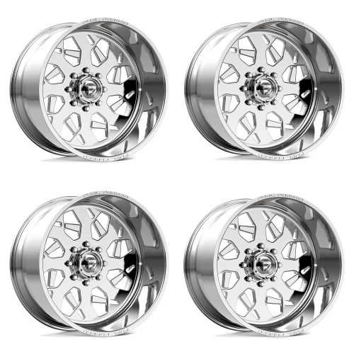 Set 4 22" Fuel Forged Recife FF111 Polished 22x12 Wheels 6x5.5 -40mm Lifted Rim