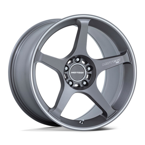 17" Motegi MR159 Battle V Gunzilla Machined Lip Stripe 17x8.5 Wheel 5x4.5 35mm