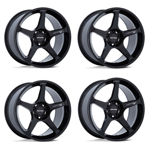 Set 4 18" Motegi MR159 Battle V Blackbird Metallic 18x8.5 Wheels 5x120 35mm Rims