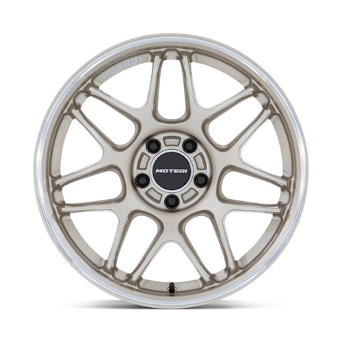 18" Motegi MR158 Tsubaki Motorsport Gold Machined Lip 18x9.5 Wheel 5x100 40mm