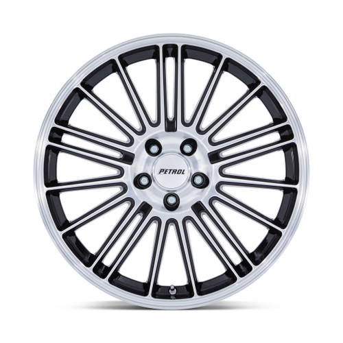 20" Petrol PE001 P1D Gloss Black Machined Face 20x8.5 Wheel 5x4.5 40mm Rim