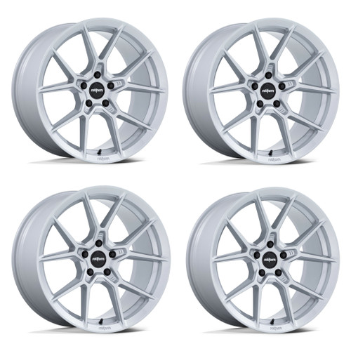 Set 4 20" Rotiform RC199 KPR Silver 20x9 Wheels 5x112 45mm Rims