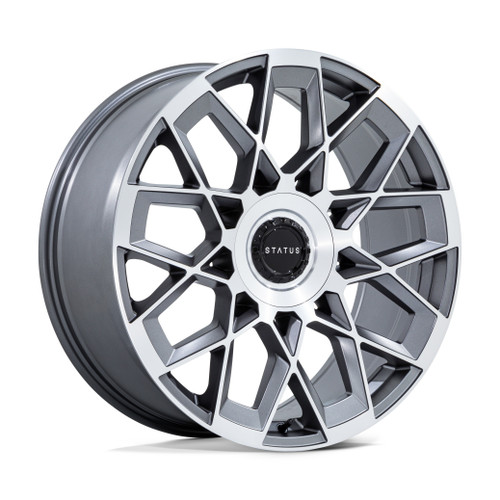 Set 4 24" Status ST005 Matrix Anthracite Mirror 24x10 Wheels 5x112 5x120 20mm