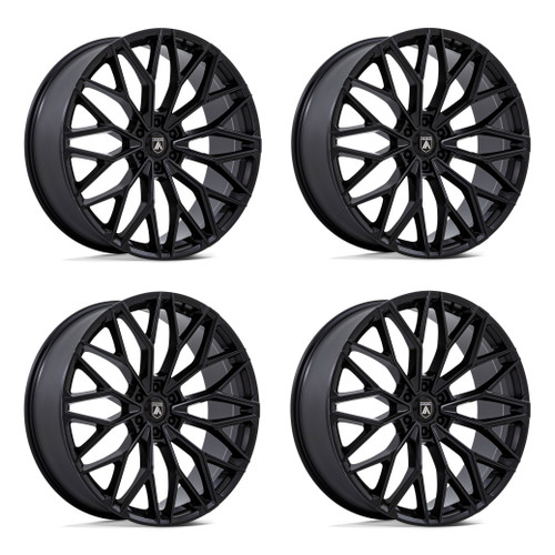 Set 4 24" Asanti Black AB050 Mogul 6 Matte Black 24x10 Wheels 6x135 30mm Rims