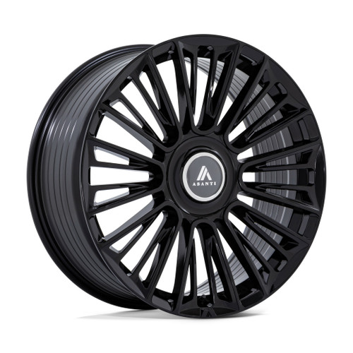 24" Asanti Black AB049 Premier Gloss Black 24x10 Wheel 6x135 6x5.5 30mm Rim