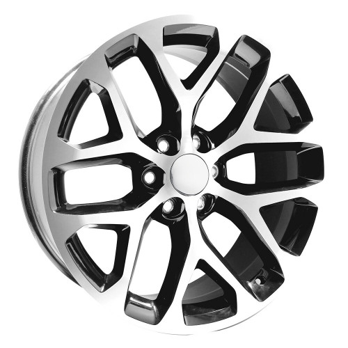 Set 4 Performance Replicas PR177 20x9 6x5.5 Black Machined Face Wheels 20" 24mm