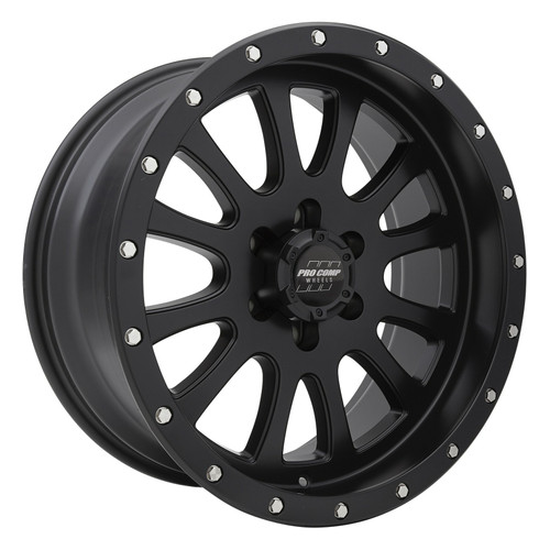 Set 4 20" Pro Comp PA44 Syndrome Satin Black 20x9 Wheels 6x5.5 0mm Rims