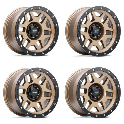 Set 4 Pro Comp PA41 Phaser 17x9 6x5.5 Matte Bronze Black Wheels 17" -6mm Rims