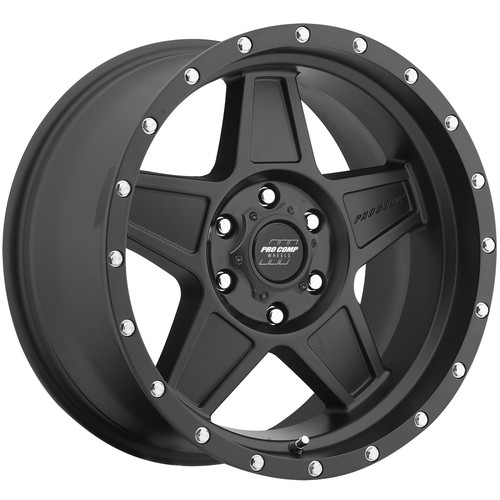 18" Pro Comp PA35 Predator Satin Black 18x9 Wheel 6x5.5 0mm Truck Rim