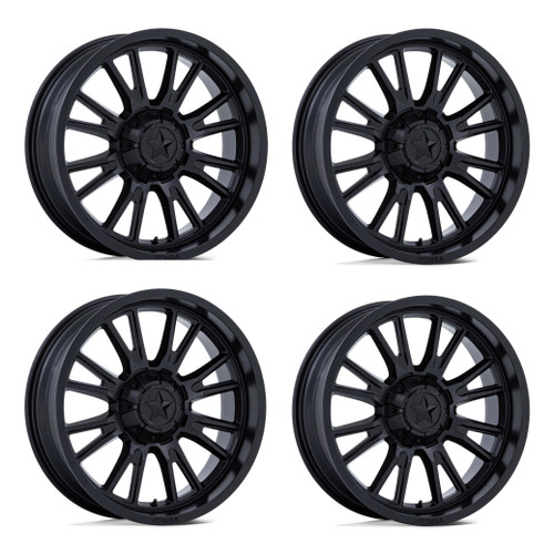 Set 4 20" MSA Offroad Wheels M51 Thunderlips Matte Black 20x7 Wheels 5x4.5 0mm