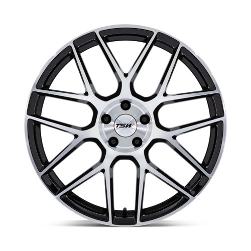 20" TSW TW002 Lasarthe Gloss Black Machined 20x9 Wheel 5x112 20mm Rim