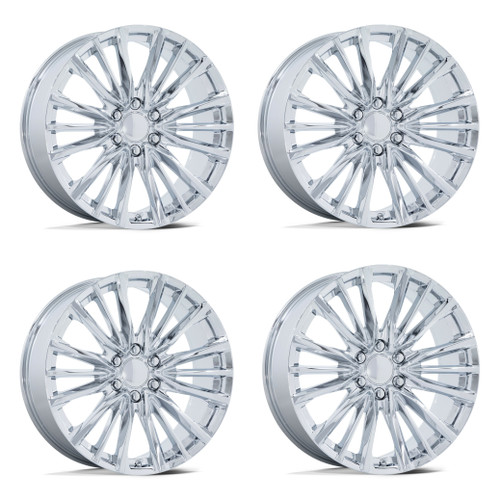 Set 4 22" Performance Replicas PR223 Chrome Plated 22x9 Wheels 6x5.5 28mm Rims