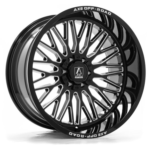 26" Axe Wheels Kratos Gloss Black Milled 26x14 Wheel 8x170 -76mm Lifted For Ford