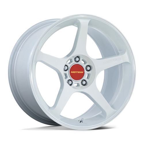 Set 4 18" Motegi MR159 Battle V Matsuri White Pearl Machine Lip 18x10.5 5x4.5 35mm