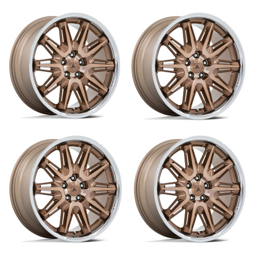 Set 4 22" Asanti Black ABL-47 Imperator Bronze Machined Bronze 22x9 5x120 27mm