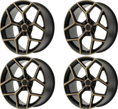 Set 4 Performance Replicas PR126 20x11 5x120 Black Bronze Wheels 20" 43mm Rims