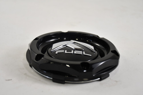 Fuel Glossy Black/ Chrome logo, Snap in ornament, Center Cap Hub Cap 1004-08GB 5.125"
