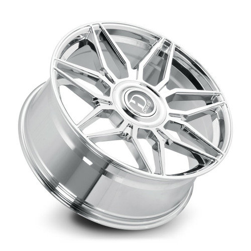 24" Dolce Luxury Verona Chrome 24x10 Wheel 6x135 6x5.5 35mm with Floating Cap