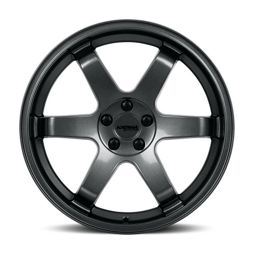 18" Katana Wheels KR08 18x8 5x100 40mm Glossy Gunmetal Racing Rim