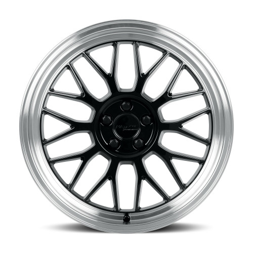18" Katana Wheels KR06 18x8 5x4.5 40m Wheel Glossy Black Machined Lip Racing Rim