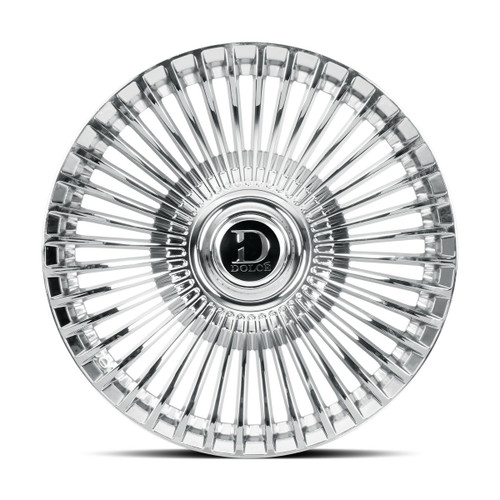 22" Dolce Luxury Trento 22x10.5 5x108 5x112 40mm Chrome with Floating Cap Wheel