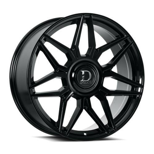 24" Dolce Luxury Verona Glossy Black 24x10 Wheel 6x135 6x5.5 25mm w Floating Cap