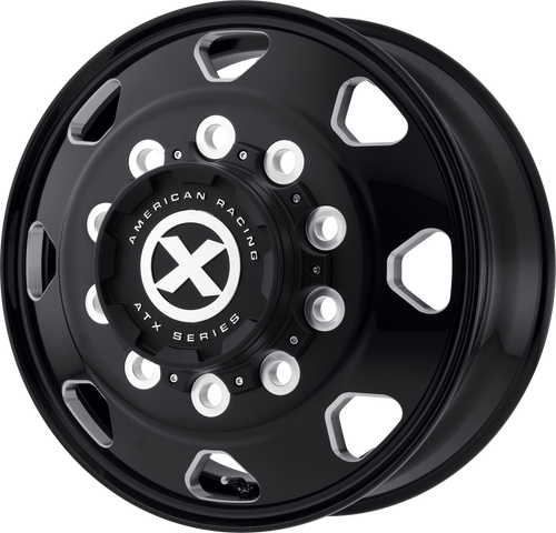 ATX AO401 Octane 24.5x8.25 10x11.25 Satin Black Milled - Front Wheel 24.5" 144mm