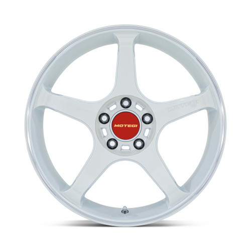 18" Motegi MR159 Battle V Matsuri White Pearl Machined Lip 18x10.5 Wheel 5x120 25mm