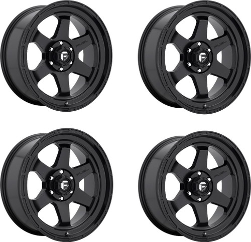 Set 4 16" Fuel D664 Shok 16x7 5x160 Matte Black Wheels 42mm Rims
