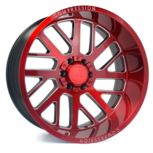 Set 4 22" Axe Wheels AX2.2 Candy Red 22x12 Wheels 8x6.5 -44mm Lifted Truck Rims Set 4 22" Axe Wheels AX2.2 Candy Red 22x12 Wheels 8x6.5 -44mm Lifted Truck Rims