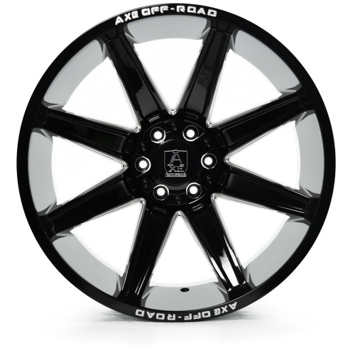 22" Axe Wheels Artemis Gloss Black Milled 22x12 Wheel 8x180 -44mm For Chevy GMC
