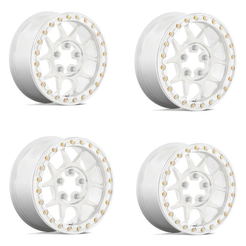 Set 4 15" KMC KS436 Impact Forged Beadlock Raw Machined Forged 15x6 6x5.5 50mm