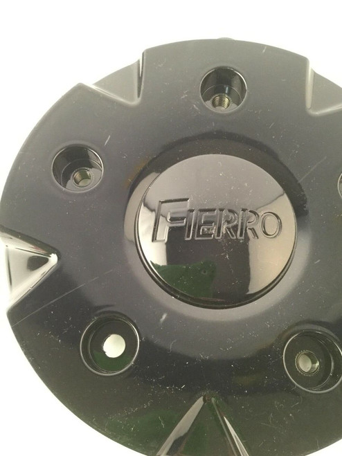 Used Aftermarket Fierro Wheel Center Hub Cap Gloss Black JT091240  7" Diameter