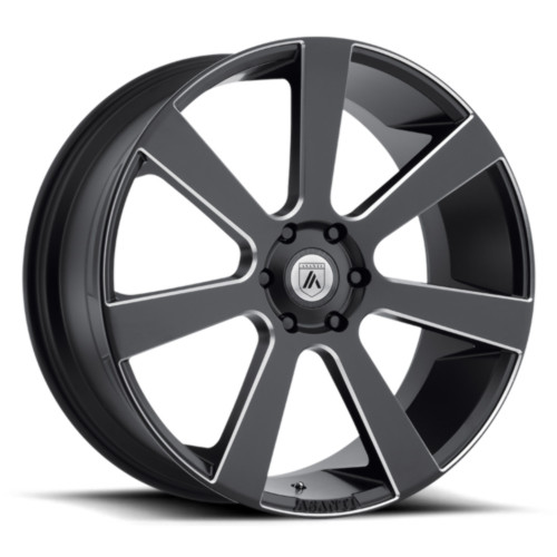 Asanti Black ABL-15 Apollo 24x9 6x5.5 Satin Black Milled 24" 15mm For Nissan Rim
